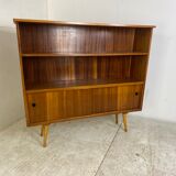 Vintage Mid-Century Teak Book Cabinet, 1950s