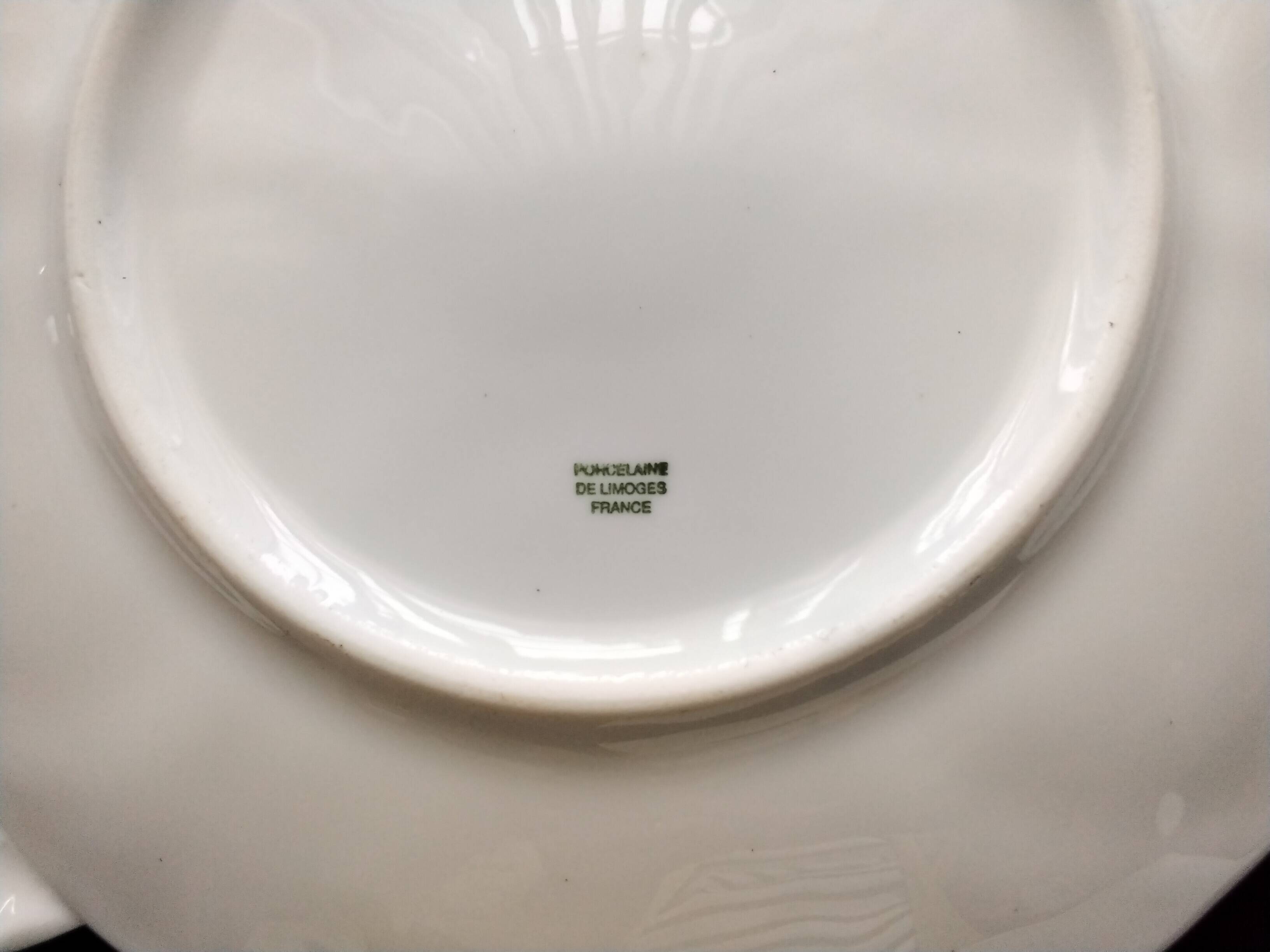 6 Limoges porcelain oyster plates
