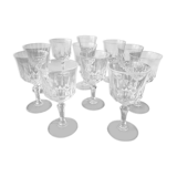 11 crystal wine glasses