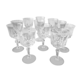 11 crystal wine glasses