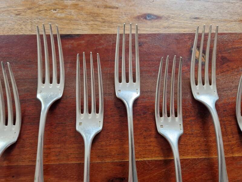 Christofle, Paris - Set of 12 table forks - Fidélio model