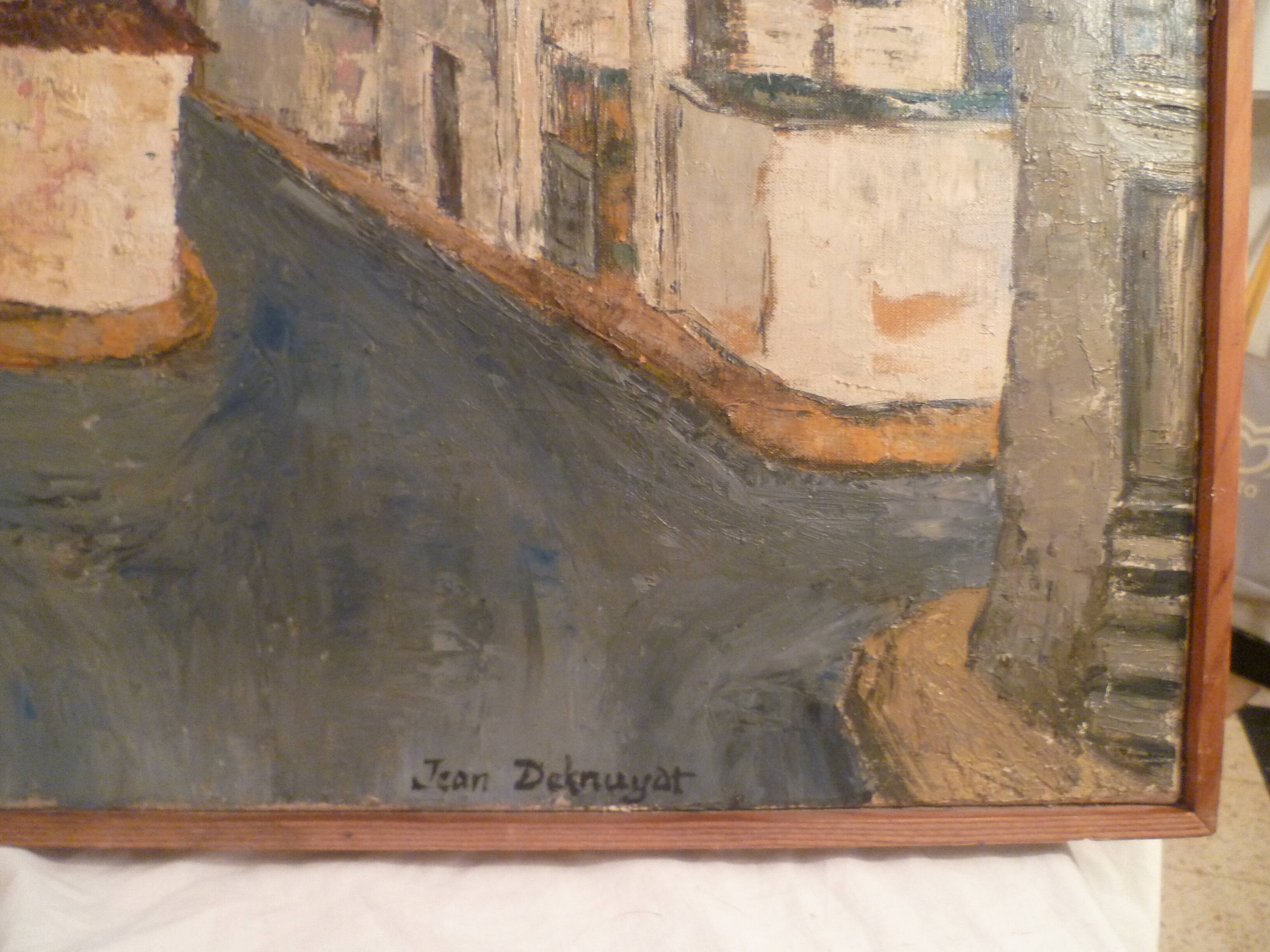 "subsurb street" signed jean deknuyat modernist