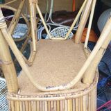 Sixties rattan bar and stool.