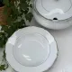 6 deep plates in white porcelain