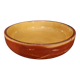 Glazed terracotta shallow dish from the 20th century.
