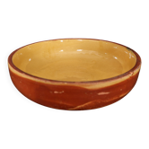 Glazed terracotta shallow dish from the 20th century.