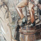 Enhanced watercolor, nineteenth century ball scene