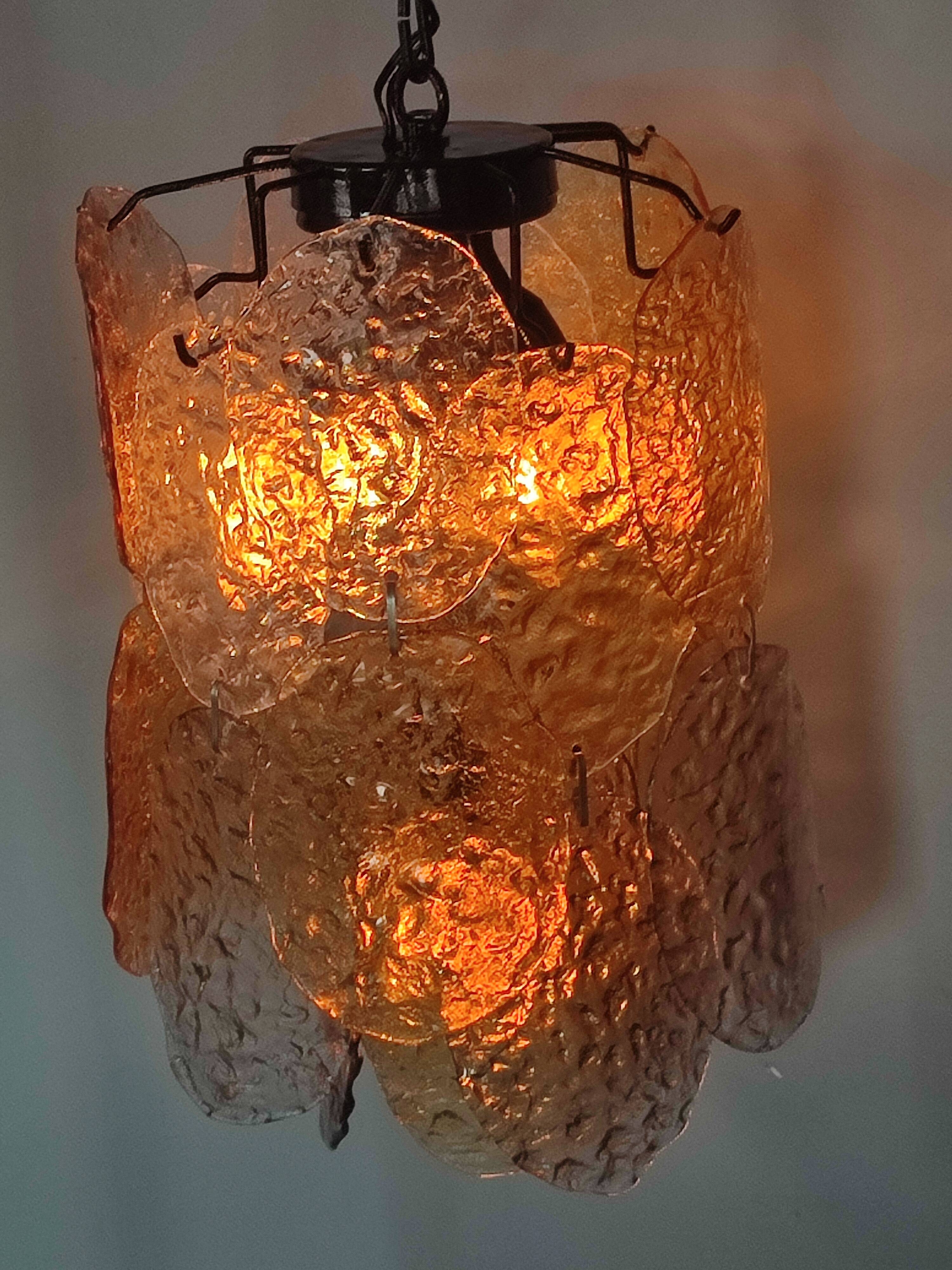 Vintage Murano Glass Disc Chandelier