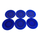 Service of 6 large vintage cobalt blue glass plates by Codec.