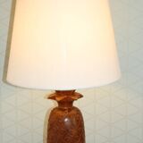 Lampe bois ananas avec abat-jour tissu 650mm