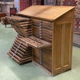 Double oak printer furniture from the 1930s