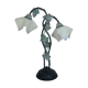 Table lamp in metal and frosted glass by Jean-Pierre Ryckaert, collection "Louisiane" 60's