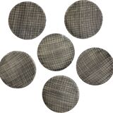 Set of six plates 50s - Niderviller - Decor "Canvas"