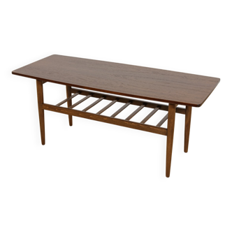 Table basse en teck du milieu du siècle, Danemark, années 1960