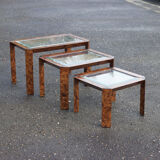 Hollywood Regency pull-out tables