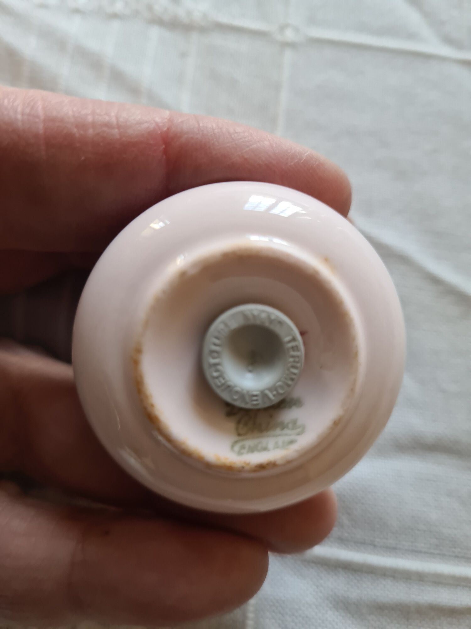 Salière et poivrière fleurs en porcelaine Denton