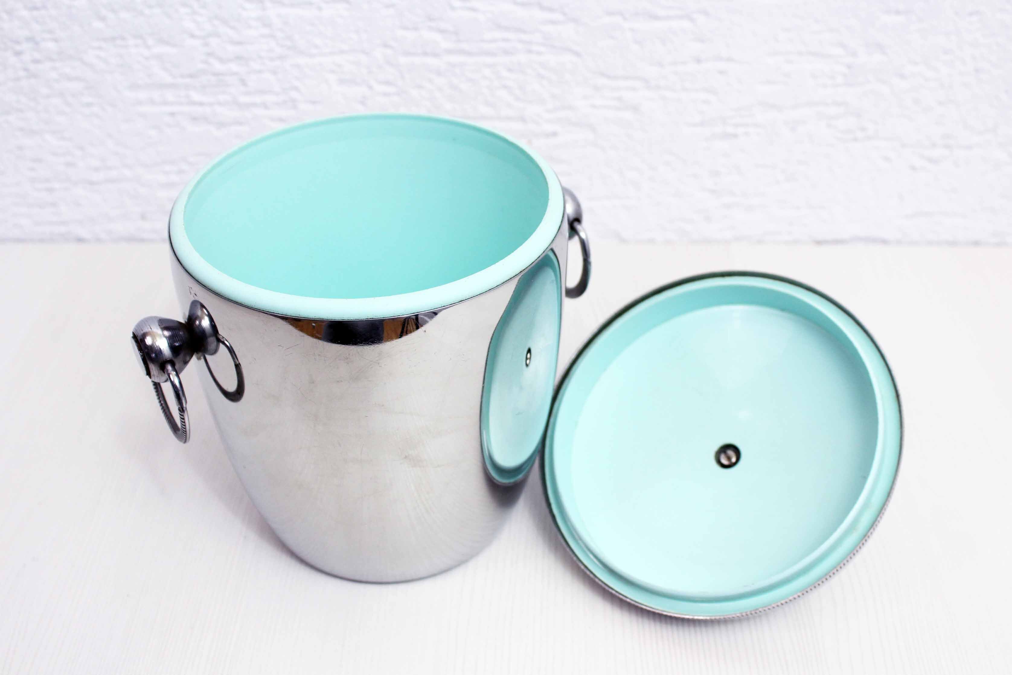 Stainless 1970s ice bucket