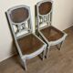 Pair Of Louis XVI Ceremonial Chairs In Lacquered Wood