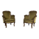 Pair of louis xv style armchairs in carved beech around 1920