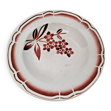 Ancienne Assiette Creuse Badonviller Vintage