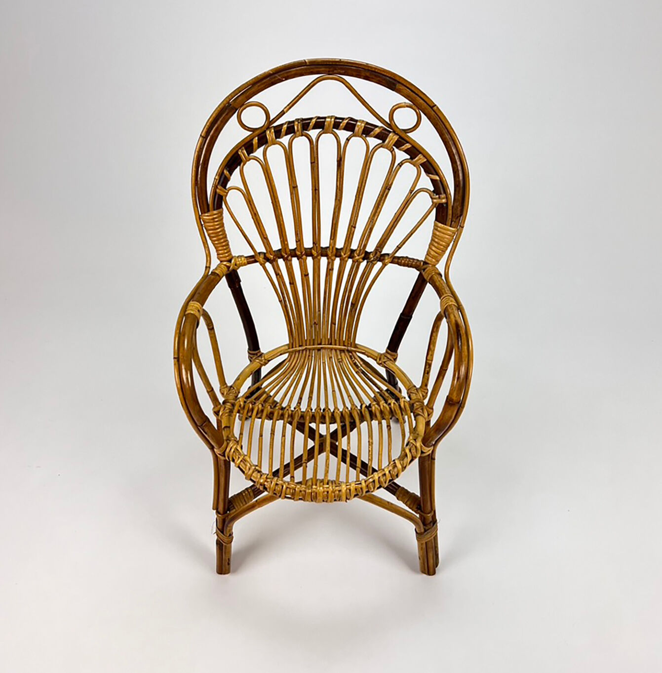 Mid century rattan side chair, 1960s
