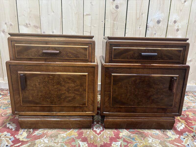 Paire de chevets art deco