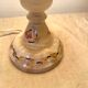 Vintage lamp in alabaster and mother-of-pearl