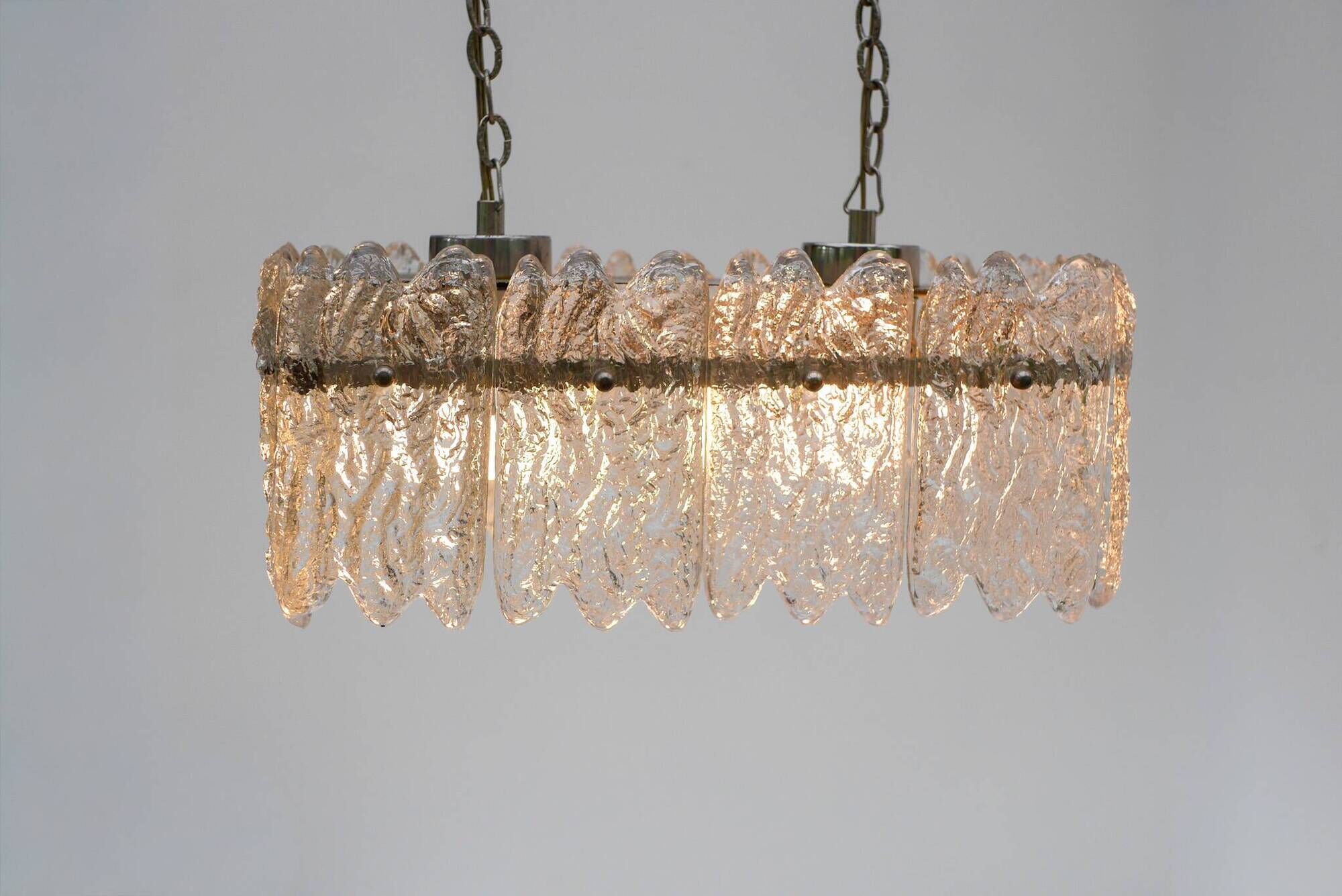 Lustre en cristal "Carl Fagerlund" d'Orrefors, Suède