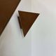 Pair of vintage geometric wall lights, patinated copper, France 1960