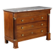 Antique Empire walnut and marble commode, 19th century.