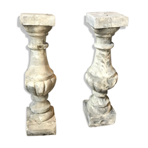 Pair de balustres en - beton