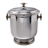 1960s Stunning ice bucket in stainless steel by Aldo Tura for Macabo