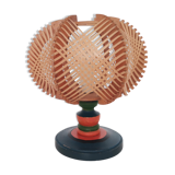 Mid century wooden bedside table lamp 1960