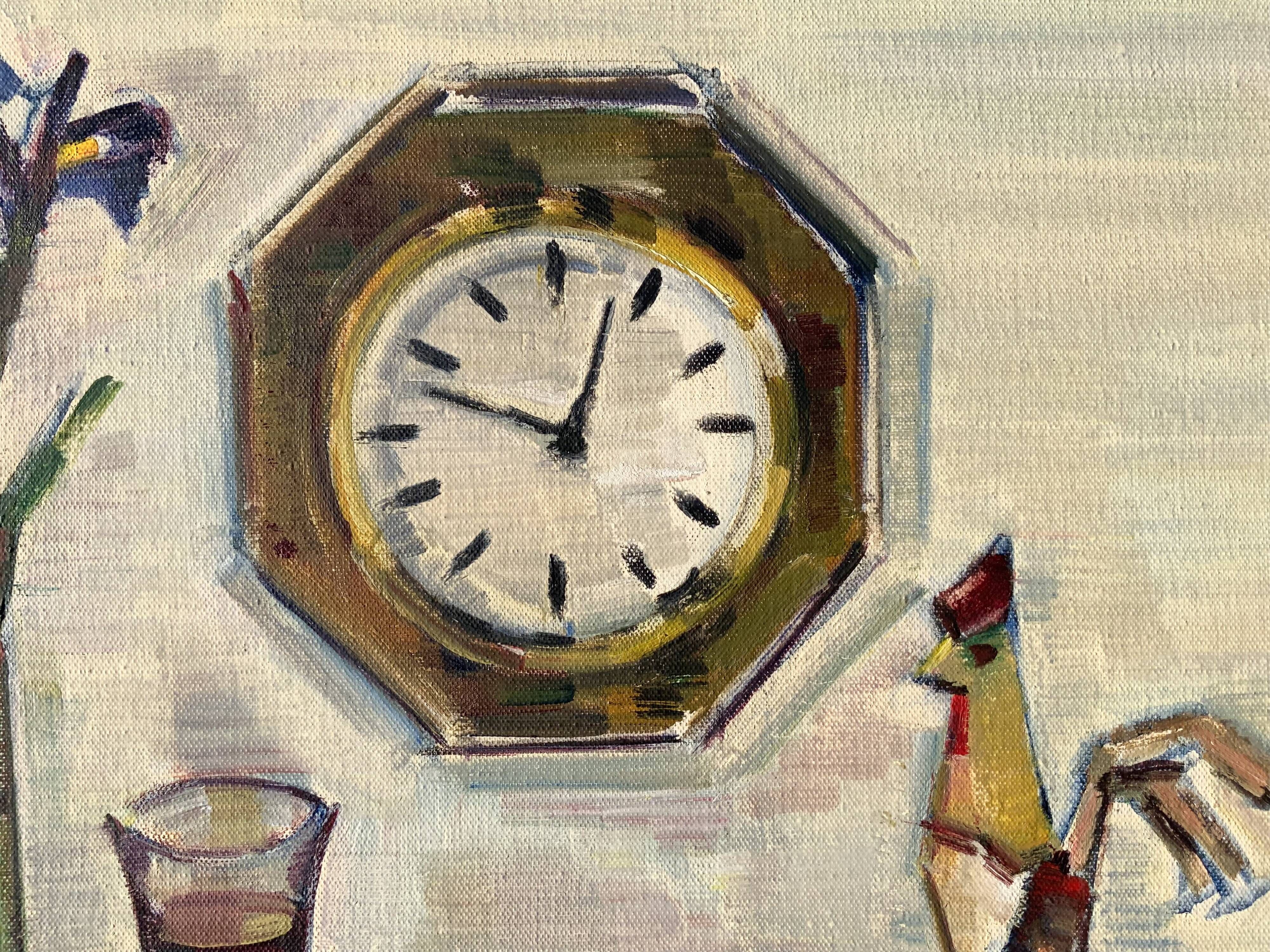 Original Stillife Mid 20th Century Swedish Oil Painting signed by Napoleon Frank 1960s