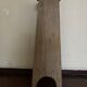 Old neo-classical workshop stool in washed wood h130cm