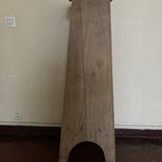 Sellette d'atelier ancienne néo-classique en bois lavé