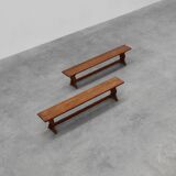 Rustic oak bench with nice patina, France ca. 1900