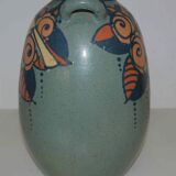 Vase ancien en terre cuite émaillée  art nouveau  « Paul Jacquet »