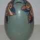 Old terracotta vase enamelled art nouveau "Paul Jacquet"