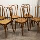 Set of 6 chairs bistro j&j kohn 1900 seat cannage