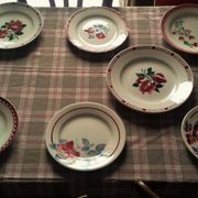 6 flat plates and one plat Badonviller Digoin Sarreguemines