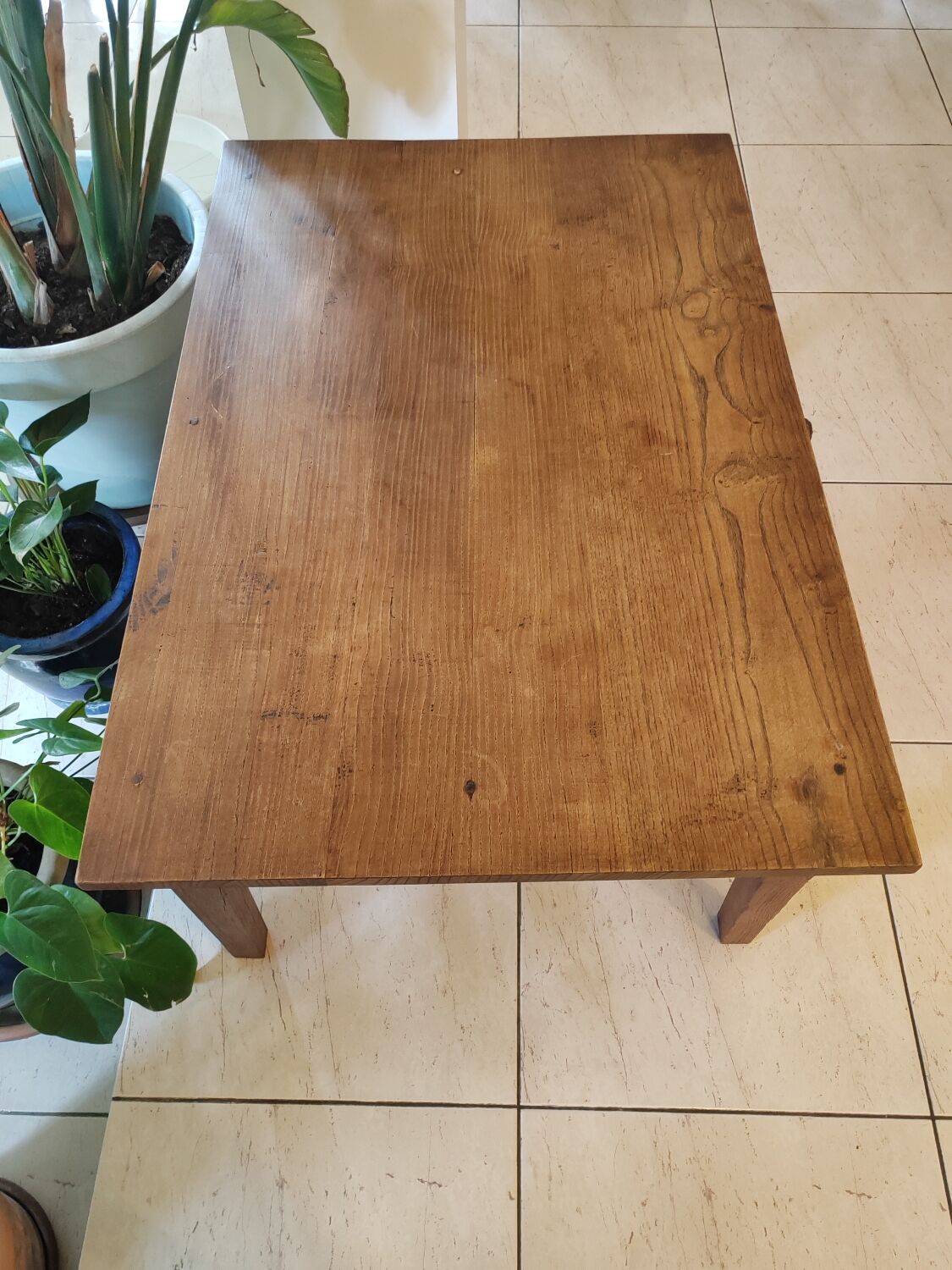 Antique solid wood coffee table