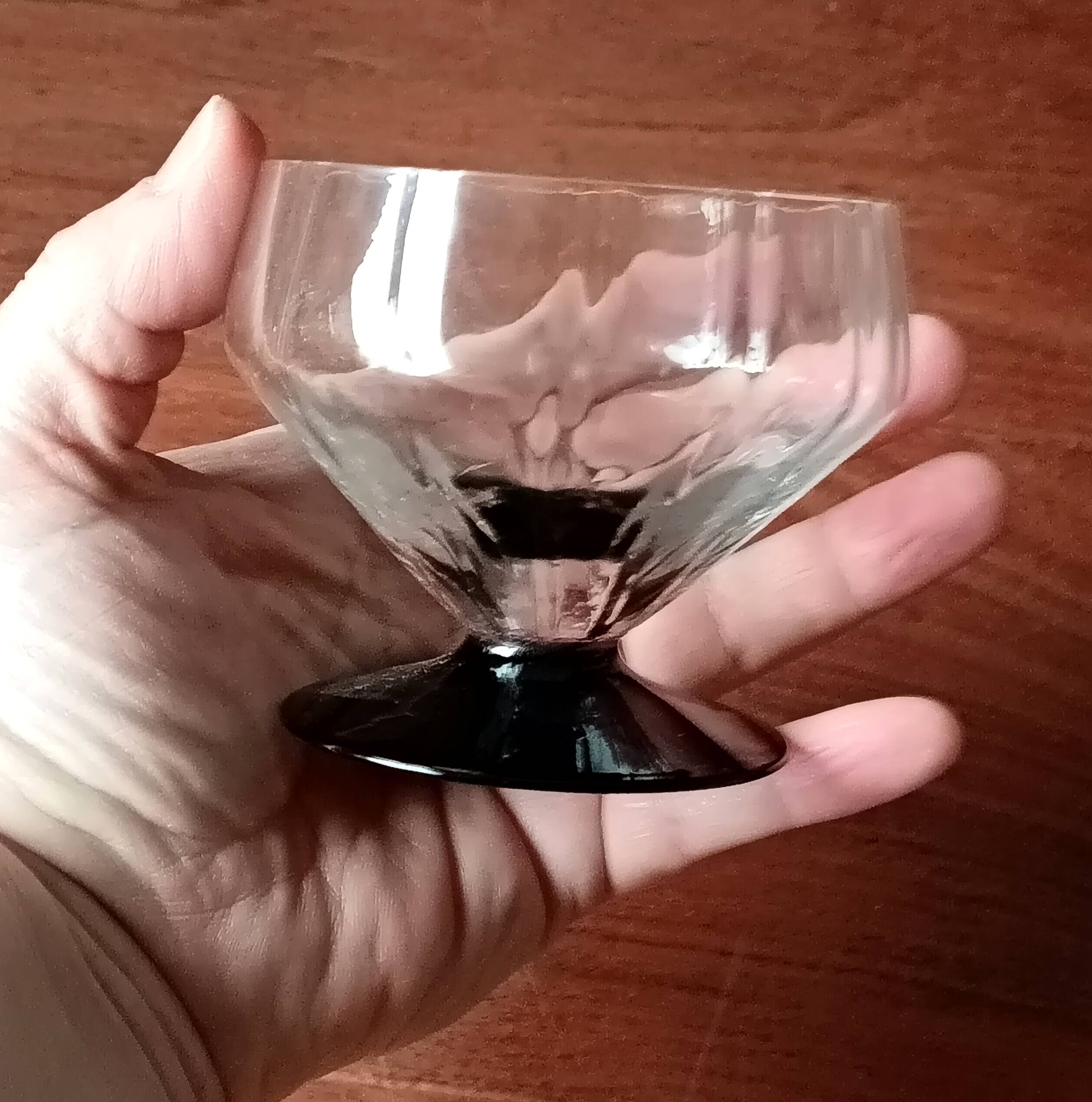 4 antique glass cups