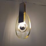 60s/70s metal and resin pendant light