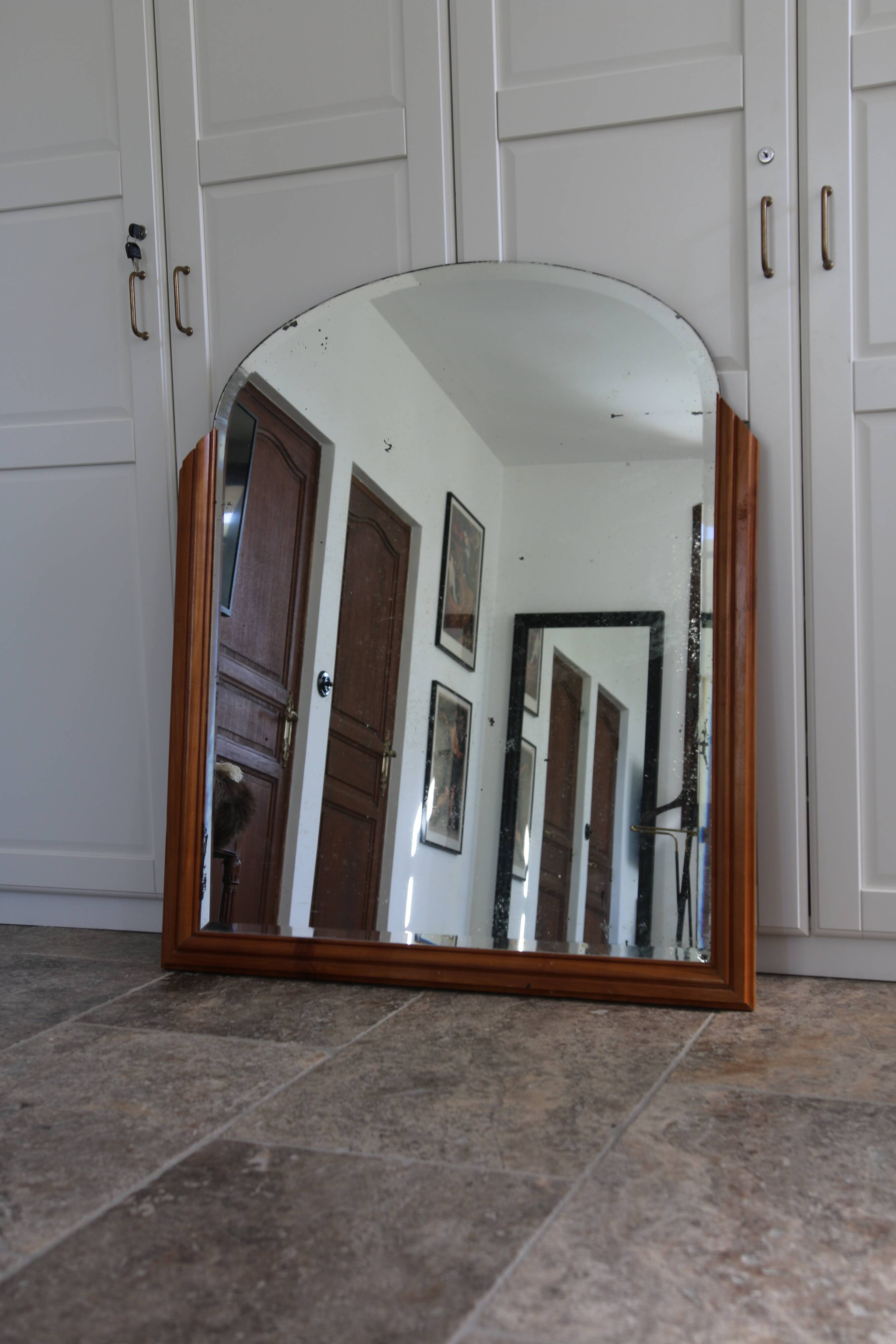 Bevelled grand mirror, Art Deco style, 1950s