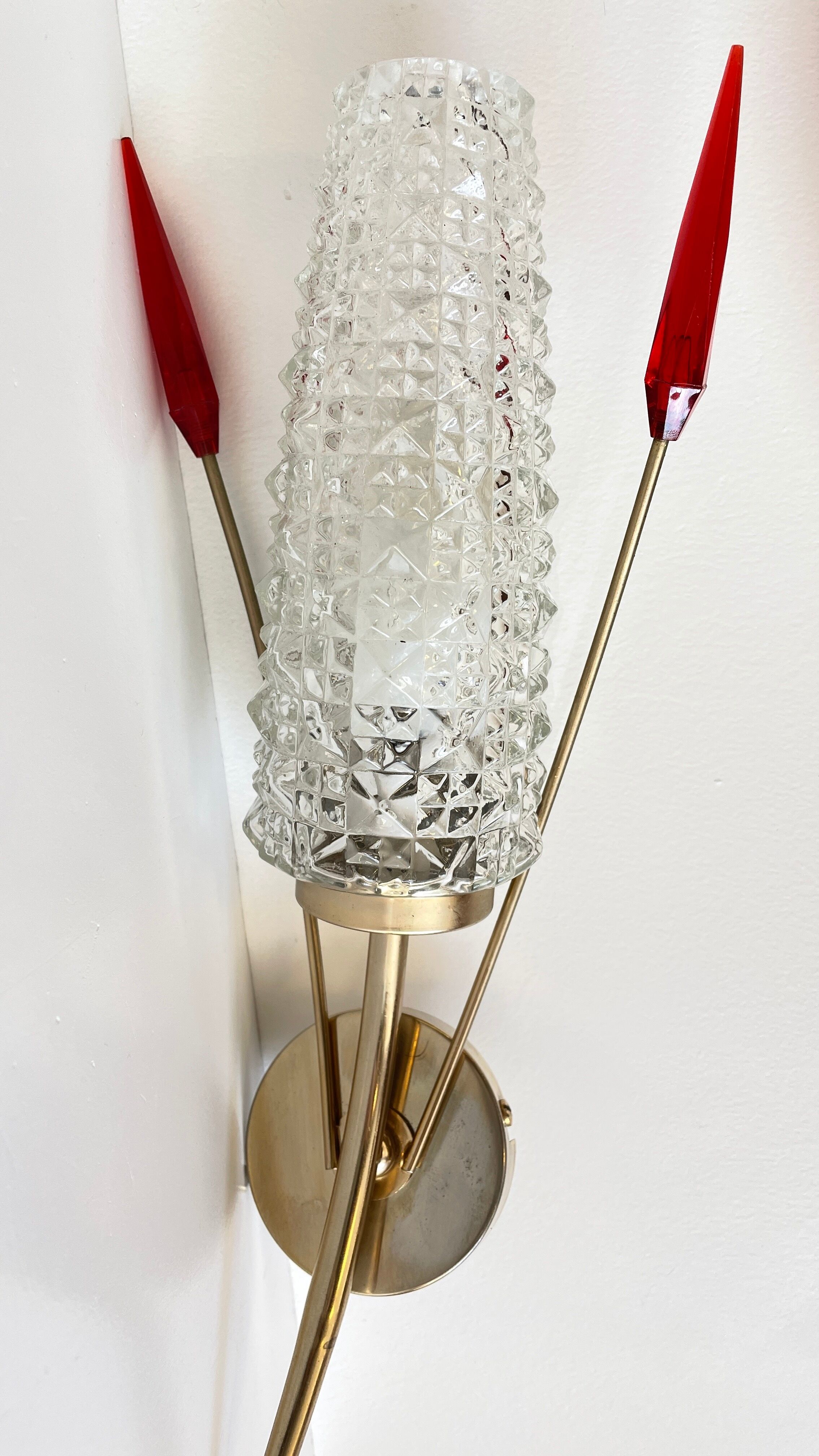 Pair of retro wall lamps 60s