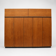 Large vintage teak wardrobe from the 1960s, with hanging and shelving sections