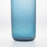 Cylindrical vase in light blue glass by Claude Morin, circa 1975