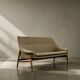Mid-Century Scandinavian Modern 2Seater Brown Fabric Grace Sofa  from Ikea