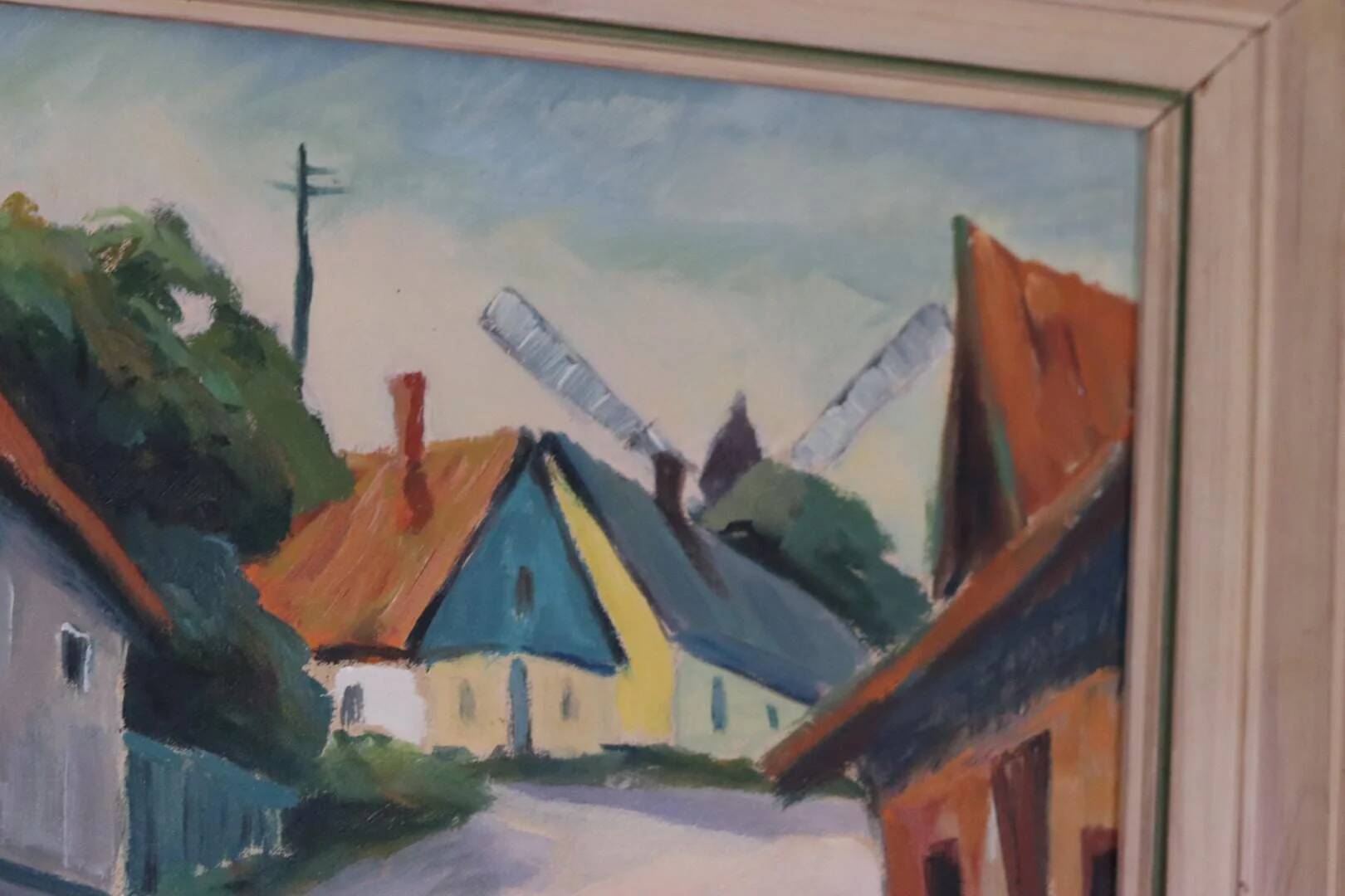 « Scène de village » par Alvar Johansson